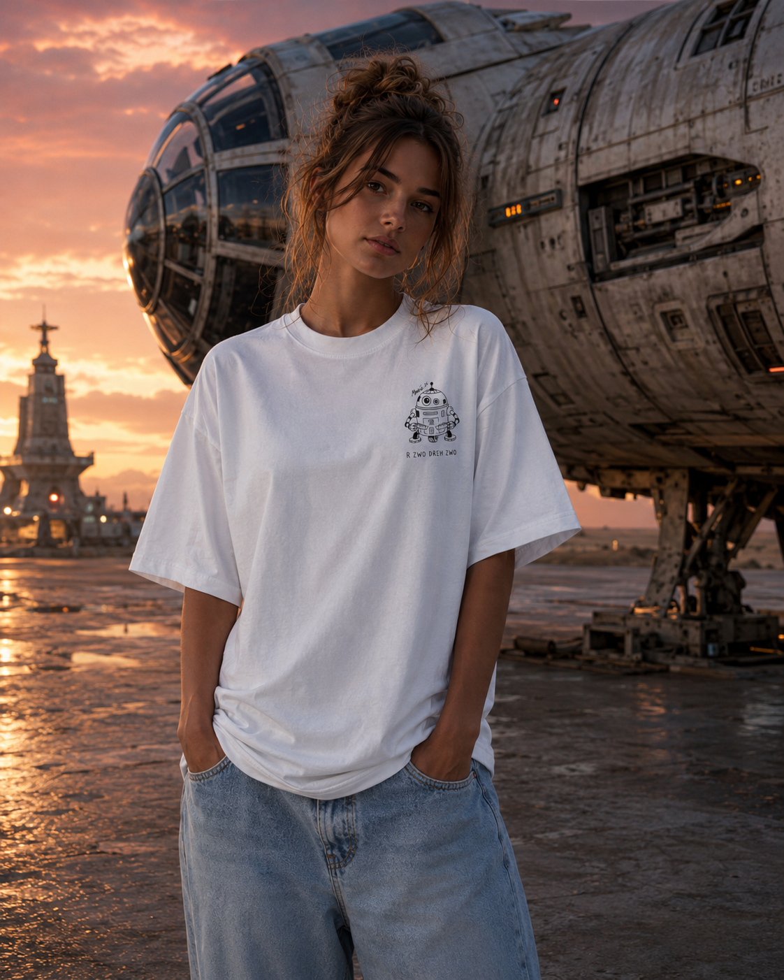 R ZWO DREH ZWO - Retro Droid T-Shirt