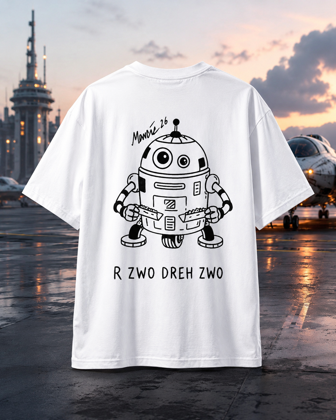 R ZWO DREH ZWO - Retro Droid T-Shirt