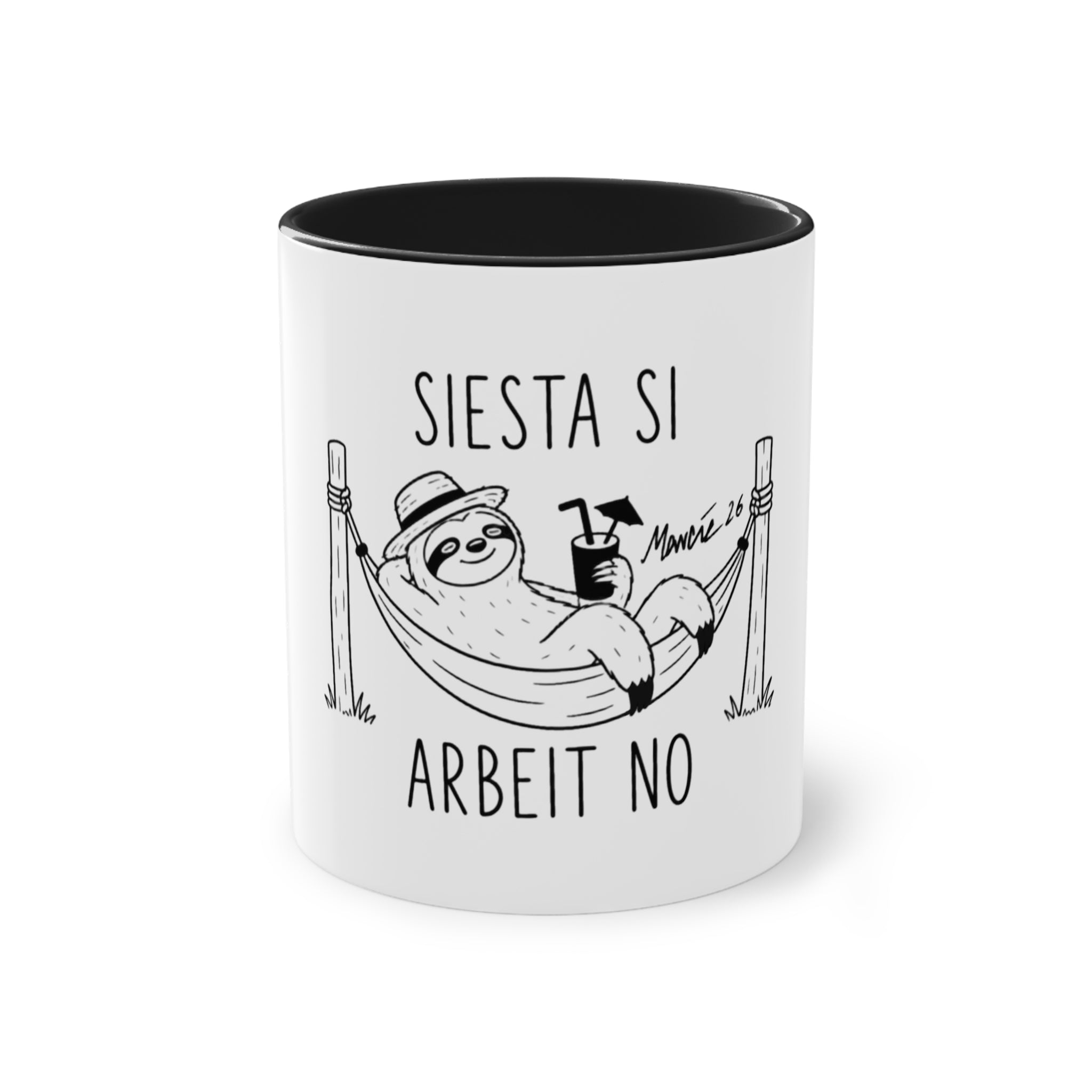 SIESTA SI, ARBEIT NO - Faultier Tasse